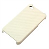 Carcasa Trasera para iPhone 4 / 4S - Estilo Carbono - Blanco